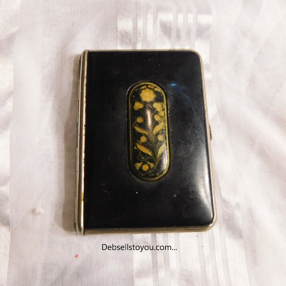 Black Mondaine Compact with Flower Front # 21103